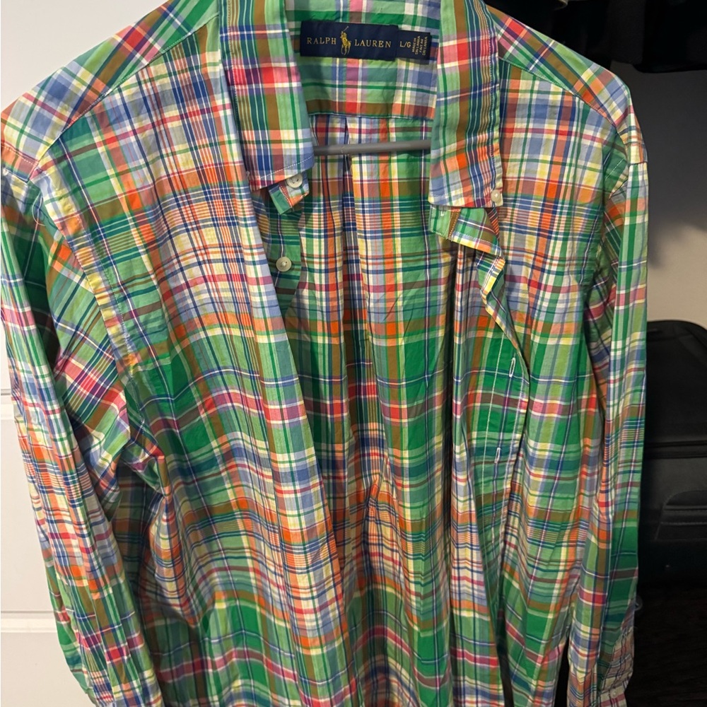Ralph Lauren Men's Vibrant Plaid Button-Down Shirt